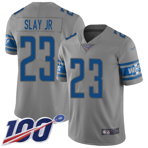 Detroit Lions Limited Gray Men Darius Slay Jersey NFL Football #23 100th Season Inverted Legend->detroit lions->NFL Jersey